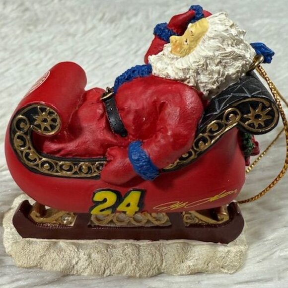 Vintage The Memory Company Limited Edition Jeff Gordon Santa's Sled Ornament - Picture 3 of 10